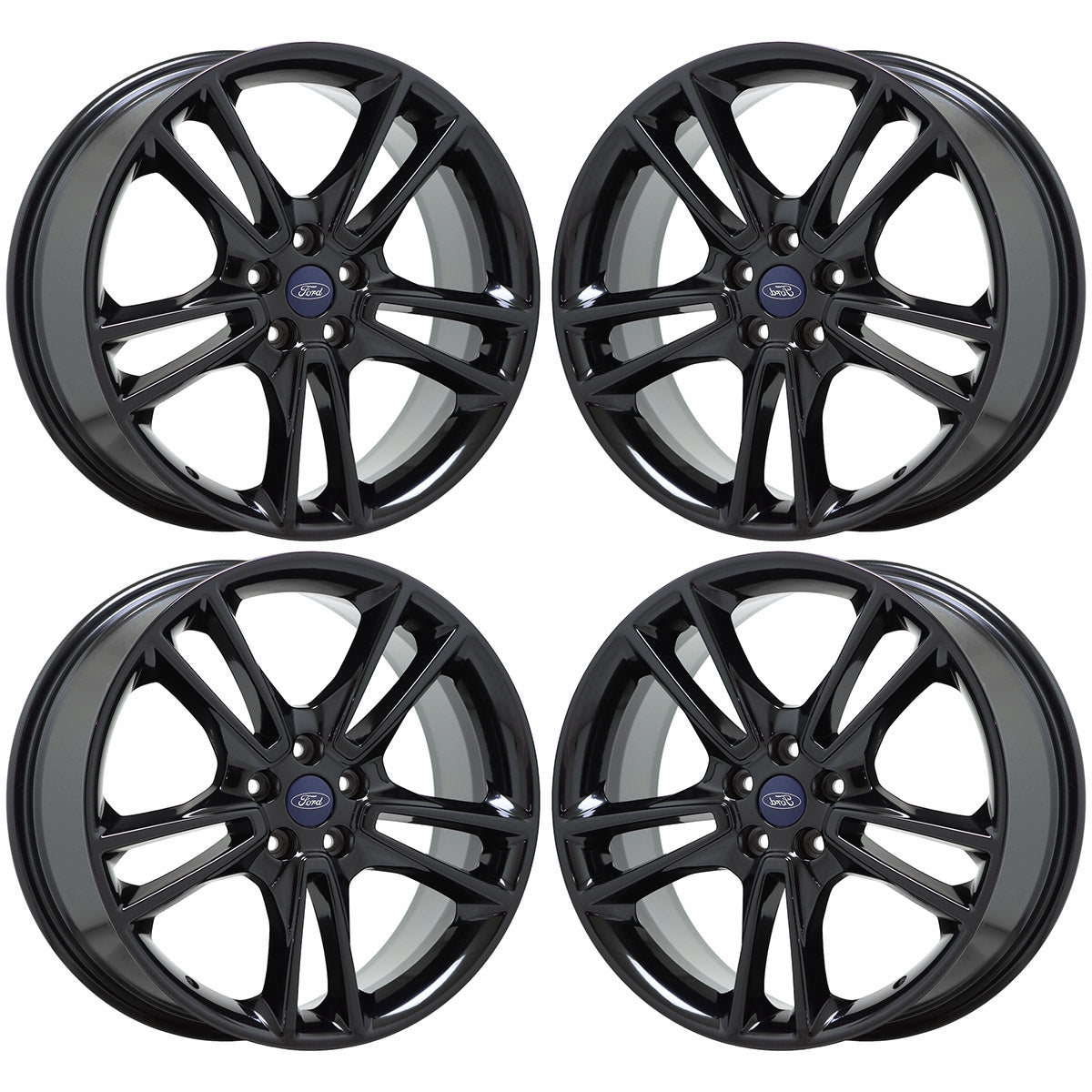 19" Ford Fusion Gloss Black wheels rims Factory OEM set 3962